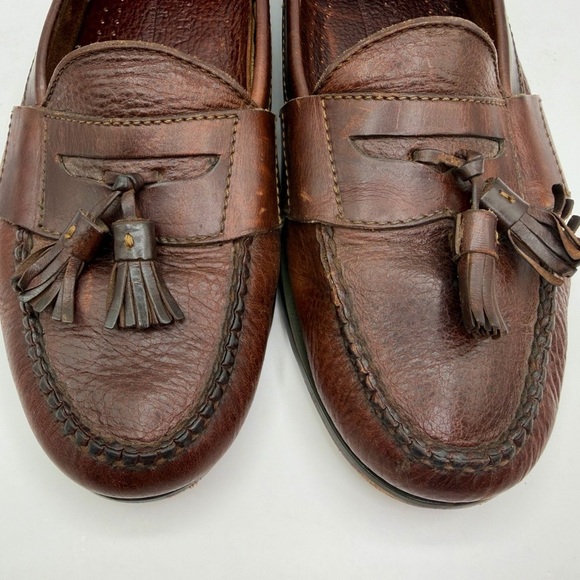 Cole Haan Country Tassel Loafers Brown Leather 9.5 D Vintage Mexico, genuine main image 8